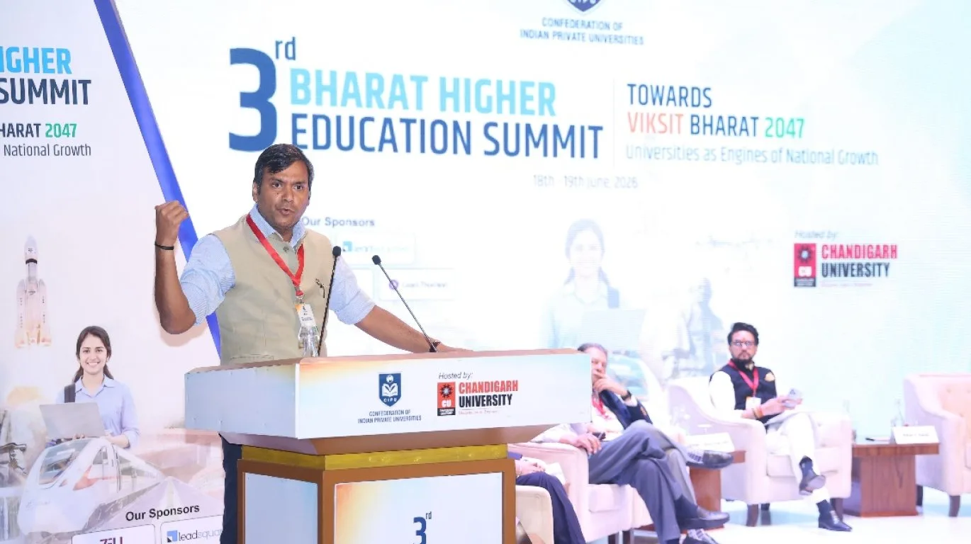 Dr. Rahul V. Karad delivered the Presidential Address at the 3rd Bharat Higher Education Summit 2026, sharing his visionary thoughts on the future of higher education, innovation, and nation-building.