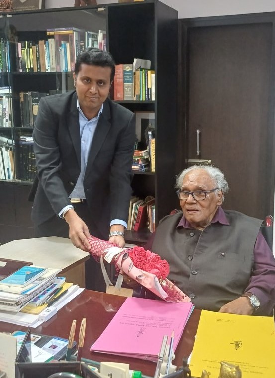 R. Karthik, Director General CIPU with Bharat Ratna Prof. C. N. R. Rao at JNCASR, Bengaluru